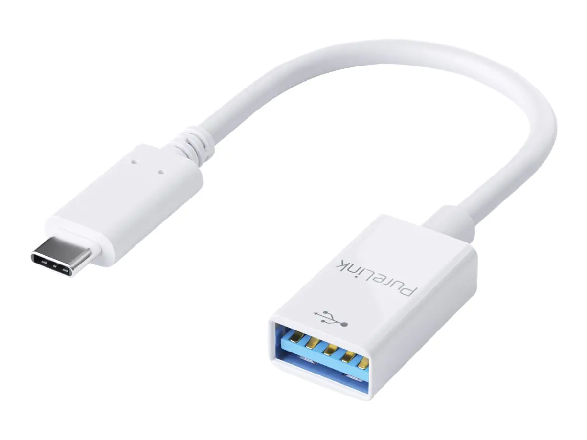 PureLink iSeries - USB-Adapter - USB-C (M) zu USB Typ A (W) - USB 3.1 OTG - 10 cm - USB Power Delivery (3A, 60W) - weiß