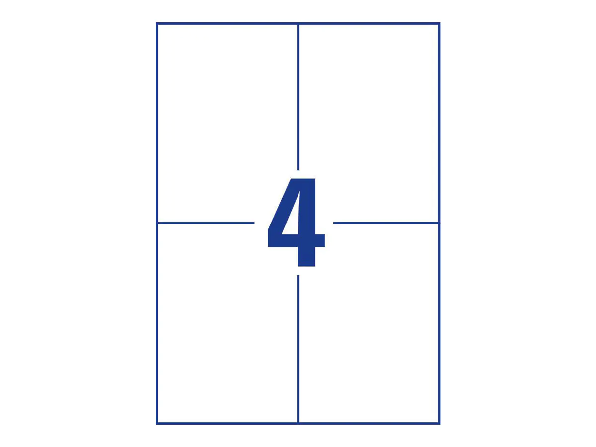 Avery Zweckform Universal - Papier - permanenter Klebstoff - weiß - A6 (105 x 148 mm) 3483-200