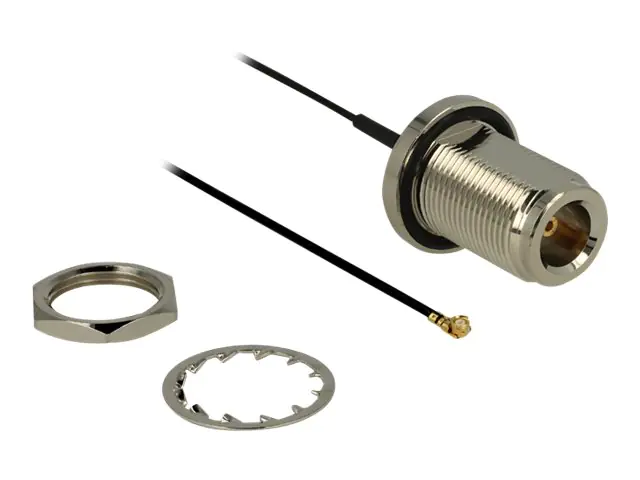 Delock - Antennenkabel - N-Anschluss (W) - 13 cm - Schwarz