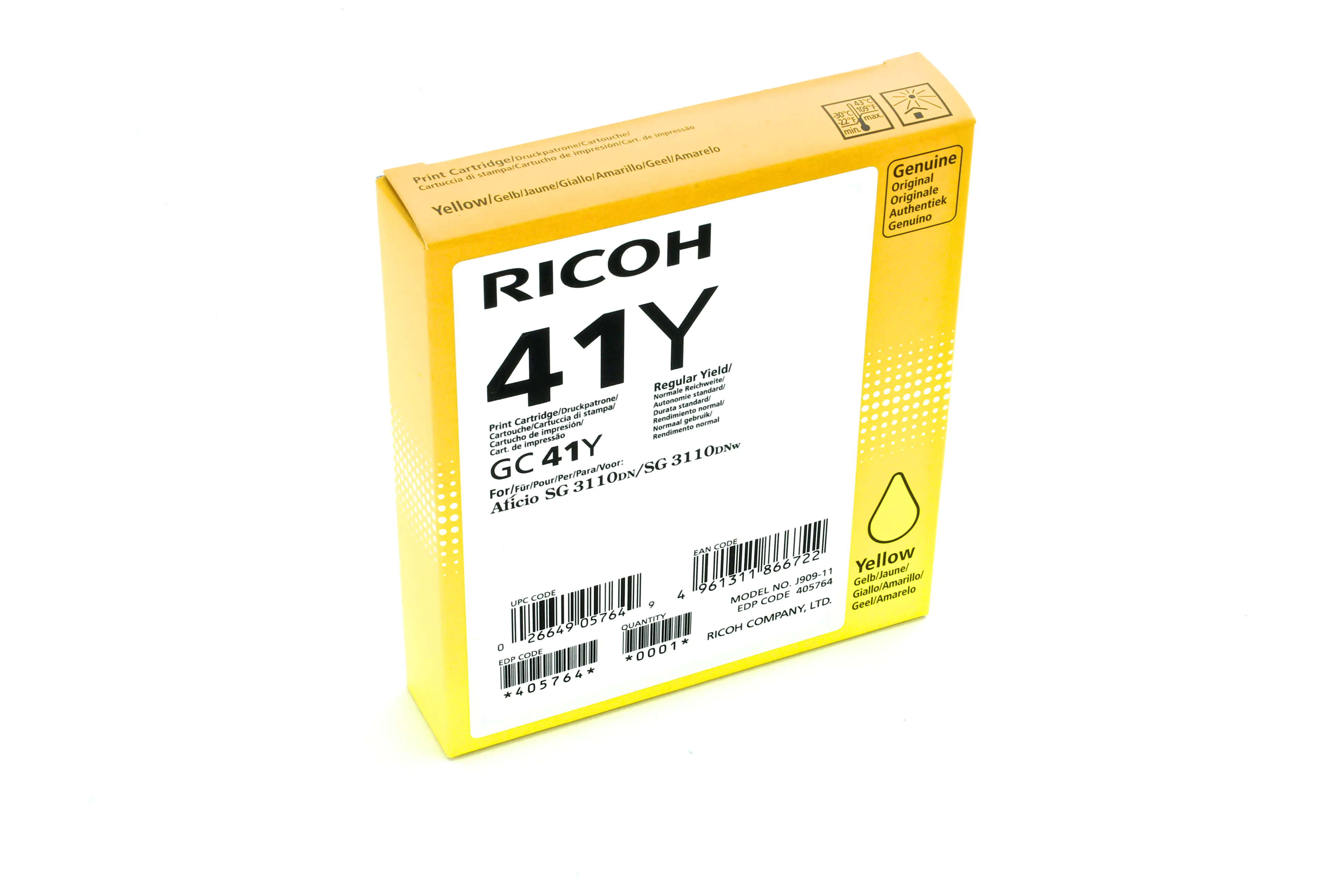 Ricoh - Gelb - Original - Tintenpatrone - für Ricoh Aficio SG 3100, Aficio SG 3110, Aficio SG 7100, SG 3110, SG 3120