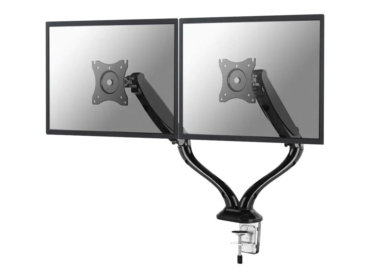 NewStar NeoMounts NM-D500D - Befestigungskit - für 2 LCD-Displays (full-motion) - Schwarz - Bildschirmgröße: 25.4-68.6 cm (10"-27") - Klemmmontage, Tülle, Tischmontage