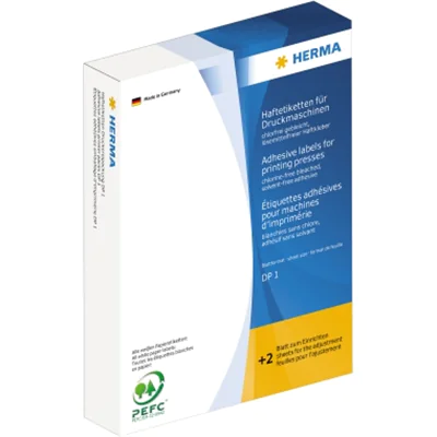 HERMA Haftetiketten für Druckmaschinen DP1 22x32 mm weiß Papier matt 5000 St., Weiß, DP1, Papier, Matte, 75 g/m², 20 Stück(e) 2920