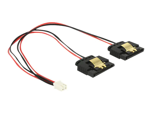 Delock - Netzteil - interne Stromversorgung, 2-polig (W) bis SATA-Stromstecker (W) - 5 V - 20 cm