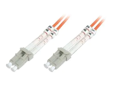 DIGITUS - Patch-Kabel - LC Multi-Mode (M) zu LC Multi-Mode (M) - 2 m - Glasfaser - 50/125 Mikrometer - OM2 - halogenfrei - orange