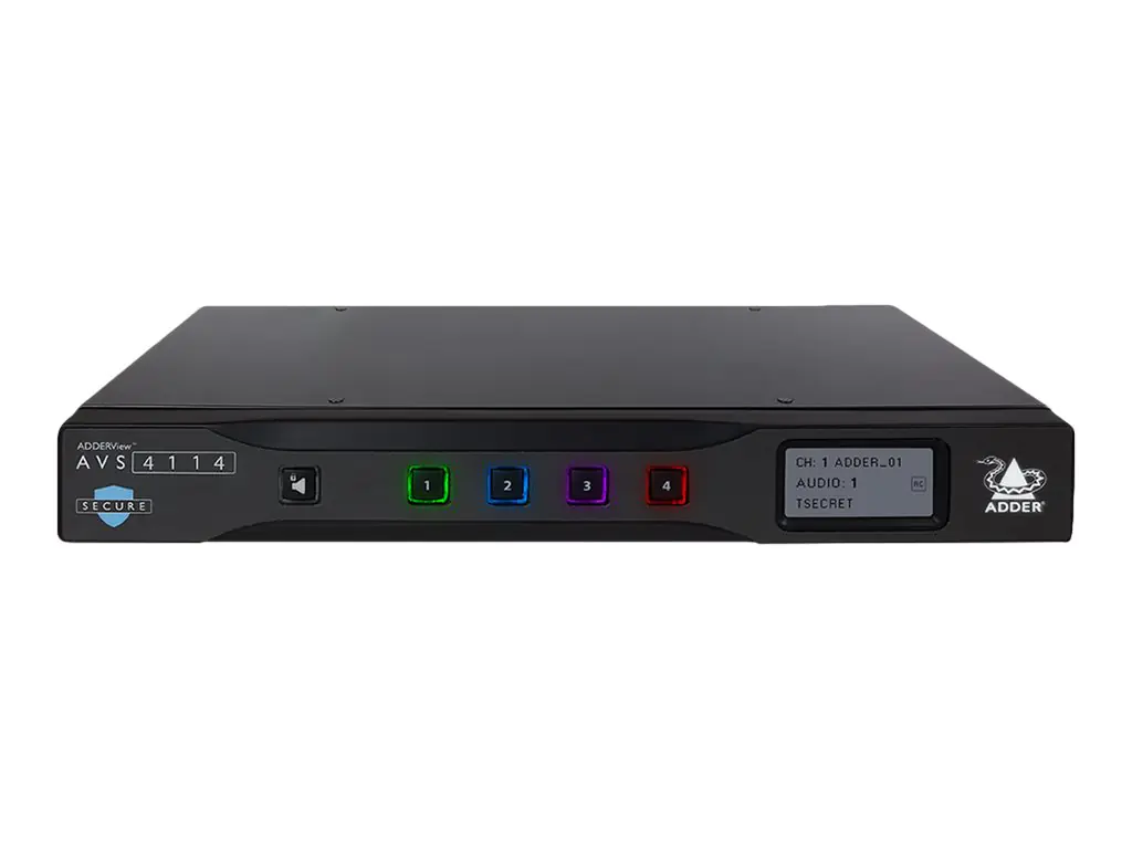 Adder AdderView Secure AVS-4114 - Single-Head - KVM-/Audio-Switch
