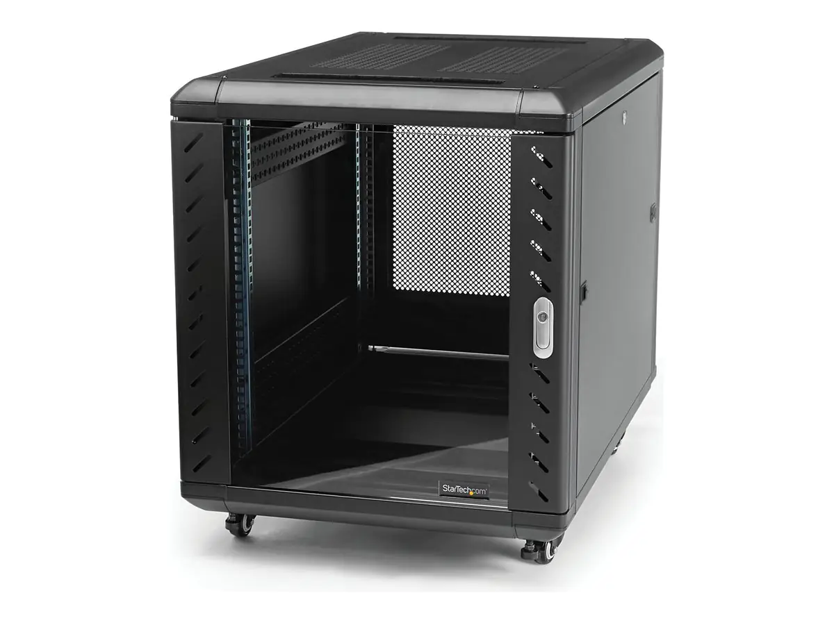 StarTech.com 15U 19" Server Rack Cabinet, 4 Post Adjustable Depth (6-32") RK1536BKF
