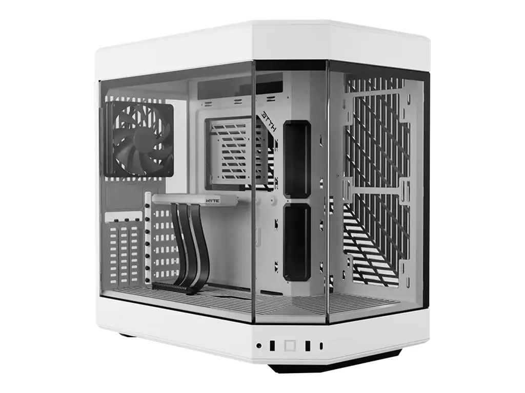HYTE Y60 - Mid tower - E-ATX - Seitenteil mit Fenster (gehärtetes Glas) - keine Spannungsversorgung (ATX) - Schneeweiß - USB/Audio