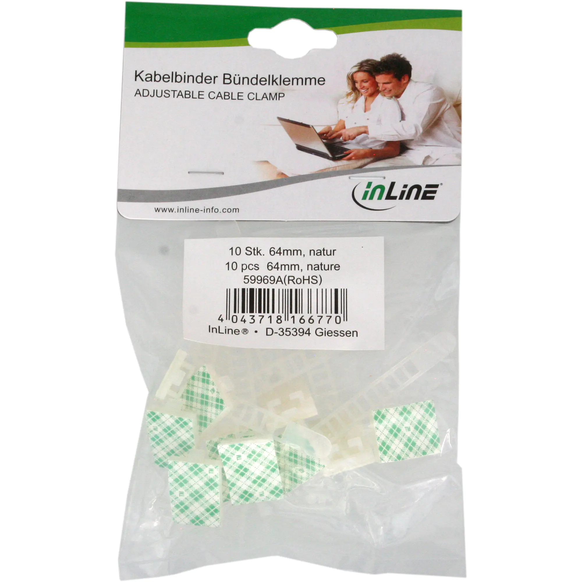 InLine Kabelbinder Bündelklemme 94mm - natur - 10 Stück