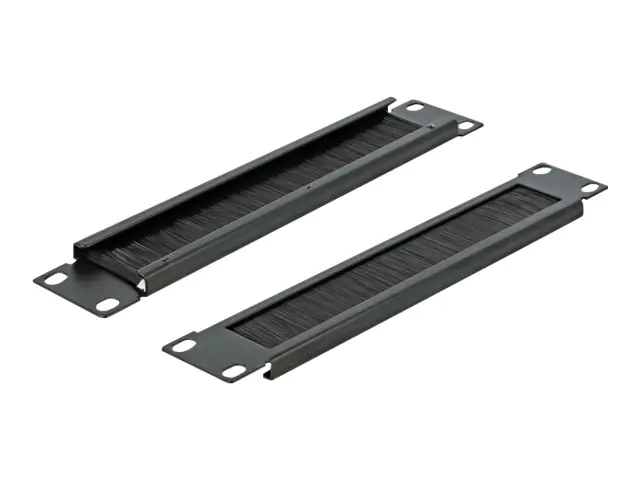 Delock Cable Management Brush Strip - Rack-Bürstenleiste - Schwarz - 1U - 25.4 cm (10") 66287