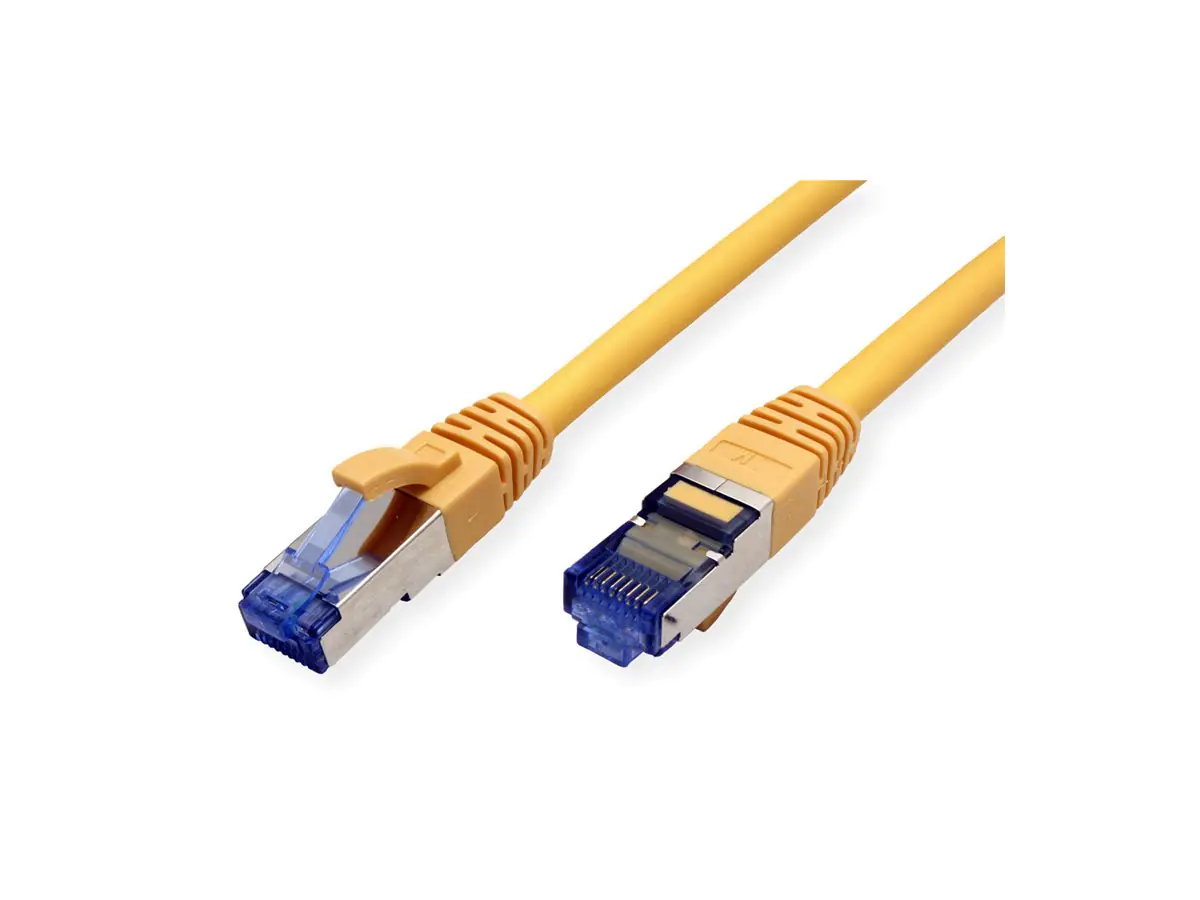 VALUE S/FTP PiMF Patchkabel Kat.6A Kl. EA gelb 0.15m - FTP - PIMF
