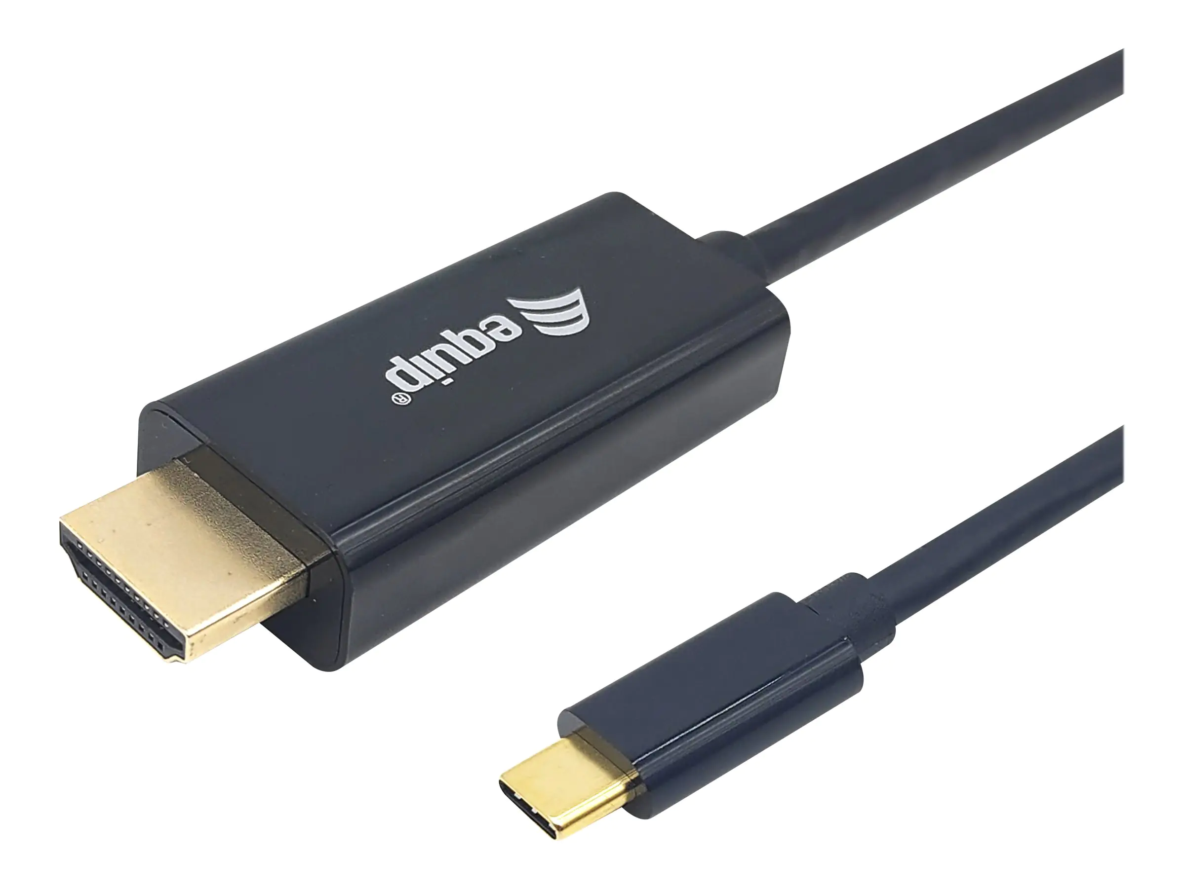 equip - Adapterkabel - 24 pin USB-C männlich zu HDMI männlich - 3 m - Schwarz - unterstützt 4K 30 Hz (3840 x 2160), 1080p-Unterstützung, 240 Hz, Support von 2K 144 Hz