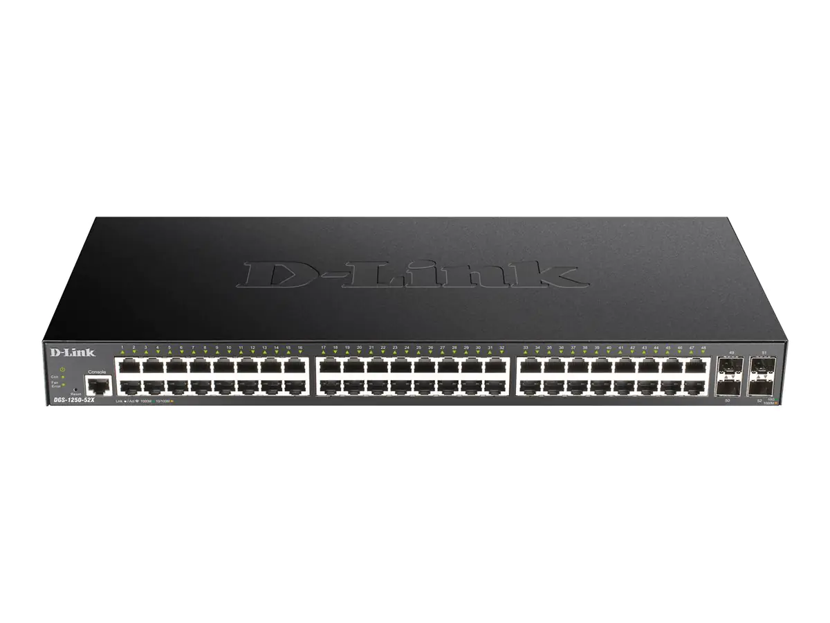 D-Link DGS 1250-52X - Switch - Smart - 48 x 10/100/1000 + 4 x 10 Gigabit SFP+ - an Rack montierbar
