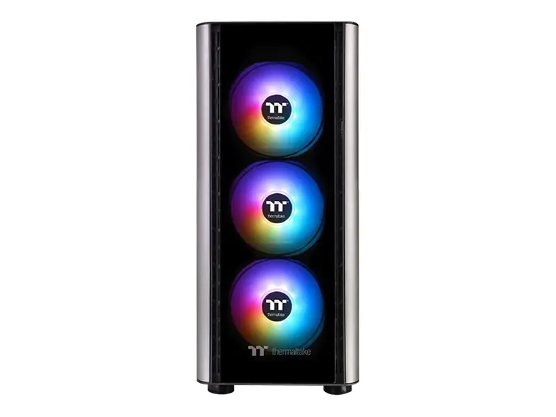 Thermaltake Level 20 MT ARGB - Tower - ATX - Seitenteil mit Fenster (gehärtetes Glas) - keine Spannungsversorgung (PS/2) - Schwarz - USB/Audio