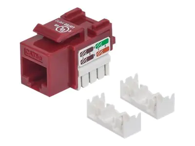 Intellinet Cat5e Modularbuchse, UTP, Keystone Jack, rot, benötigt LSA-Auflegewerkzeug - Keystone Jack - CAT 5e - UTP - Rot - 1 Anschluss
