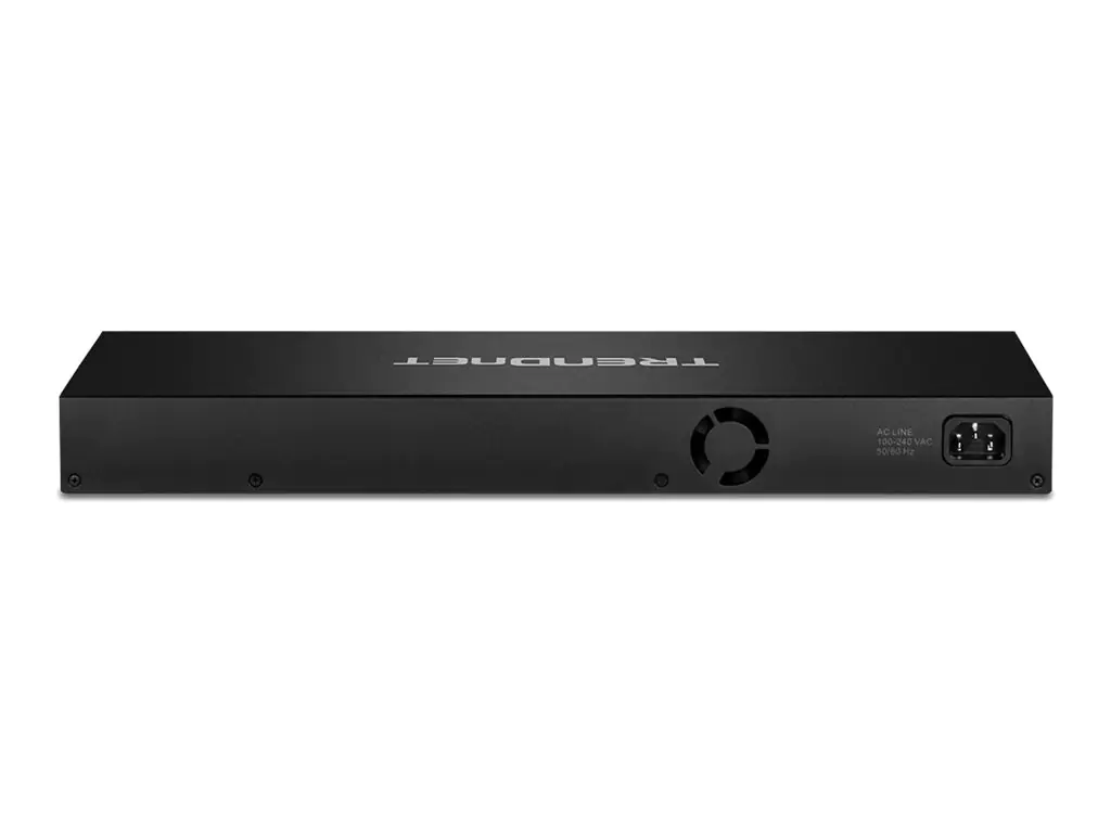 Trendnet TPE TG182F - Switch - 16 x 10/100/1000 (PoE+) + 2 x Combo Gigabit Ethernet/Gigabit SFP - an Rack montierbar - PoE+ (440 W) - TAA-konform
