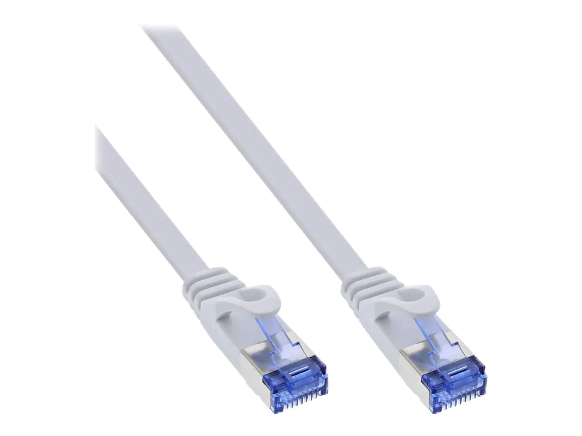 InLine - Patch-Kabel - RJ-45 (M) zu RJ-45 (M) - 2 m - U/FTP, PiMF - CAT 6a - geformt, flach - Gelb
