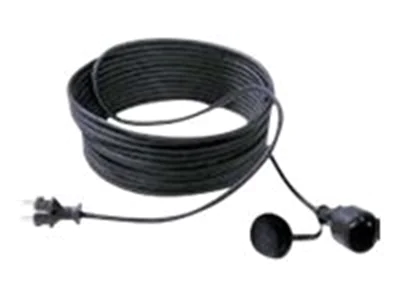 Bachmann - Spannungsversorgungs-Verlängerungskabel - Typ F (S) zu Typ F (R) - Wechselstrom 250 V - 16 A - 25 m - Schwarz