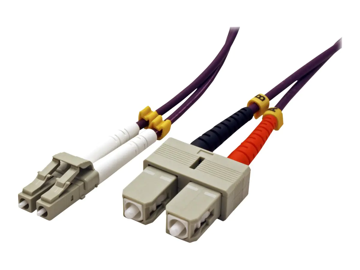 VALUE - Netzwerkkabel - LC Multi-Mode (M) zu SC multi-mode (M) - 2 m - Glasfaser - 50/125 Mikrometer - OM4 - violett