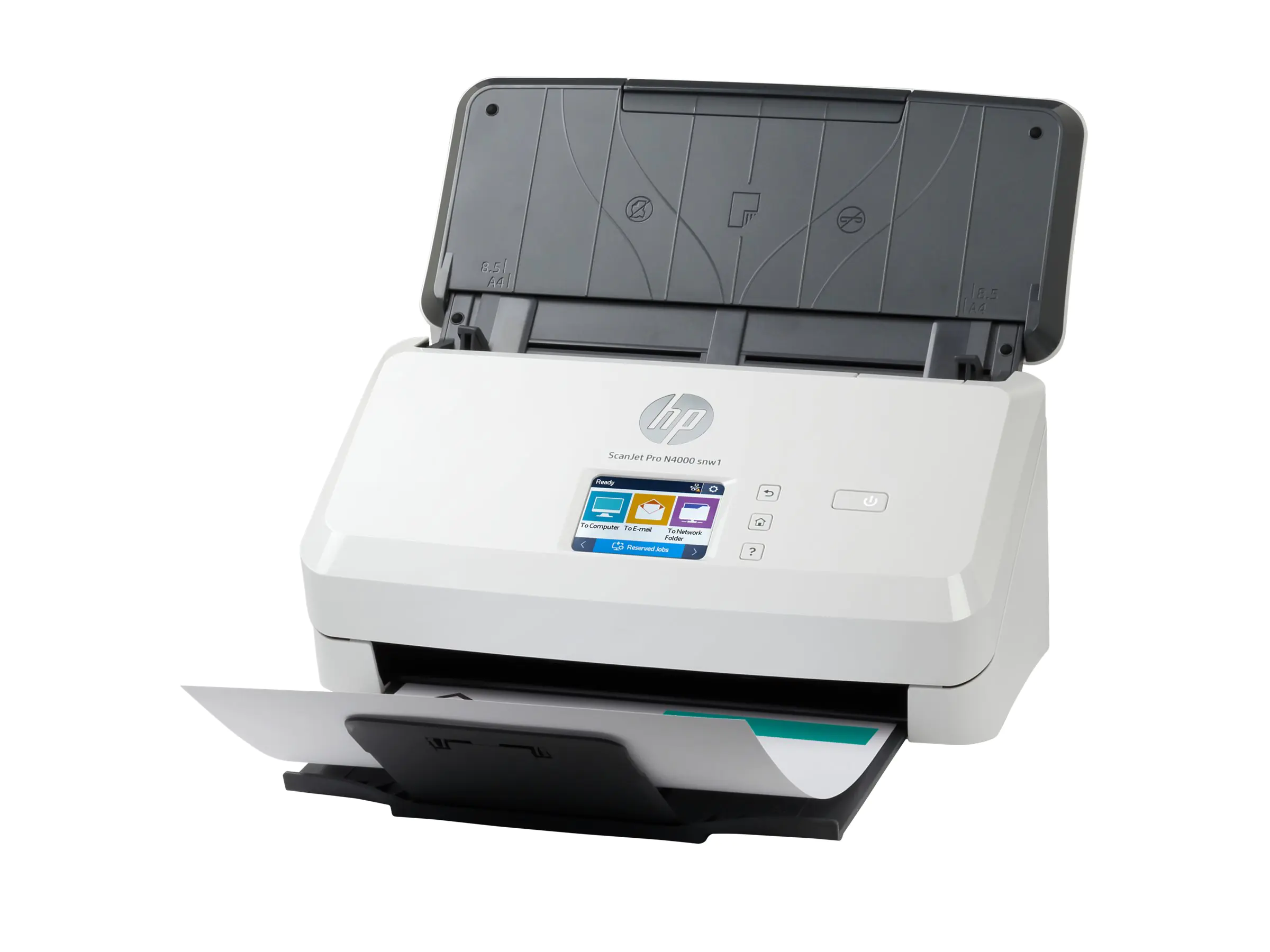 HP Scanjet Pro N4000 snw1 Sheet-feed - Dokumentenscanner - CMOS / CIS - Duplex - 216 x 3100 mm - 600 dpi x 600 dpi - bis zu 40 Seiten/Min. (einfarbig) 6FW08A#B19