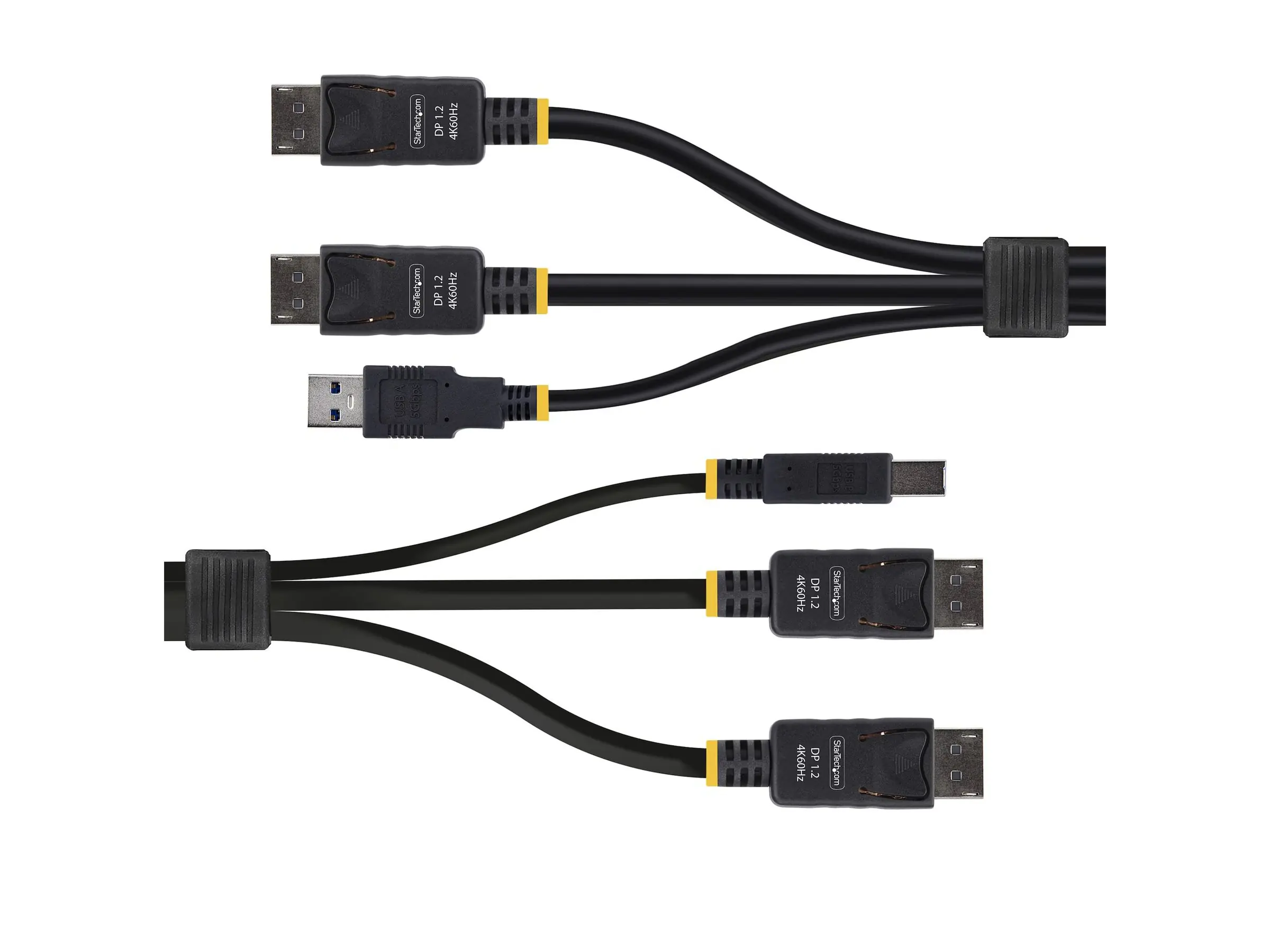 StarTech.com 6ft (1.8m) Dual-DisplayPort and USB 5Gbps KVM Cable - Tastatur- / Video- / Maus- (KVM-