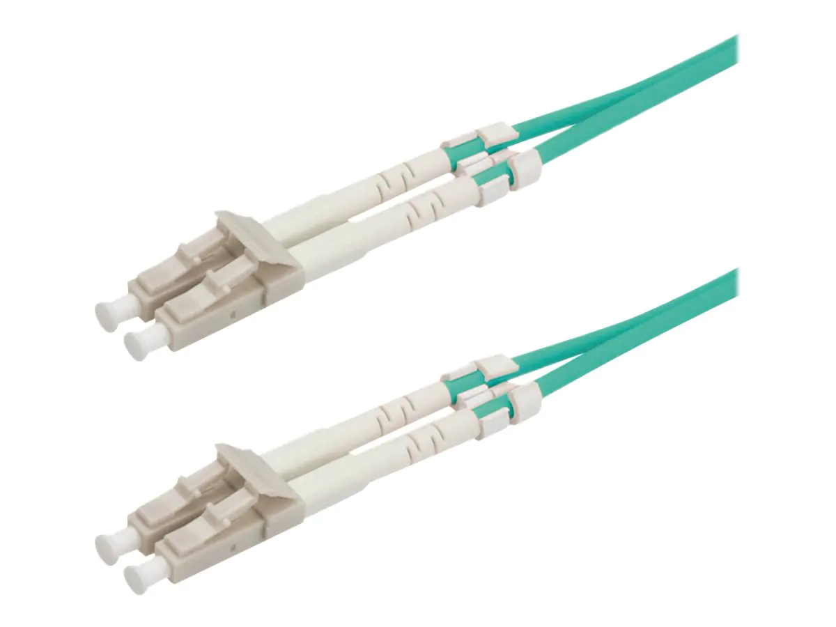 Roline Fibre Optic Jumper Cable - Netzwerkkabel - LC Multi-Mode (M) zu LC Multi-Mode (M) - 10 m - Glasfaser - 50/125 Mikrometer - OM3 - Türkis