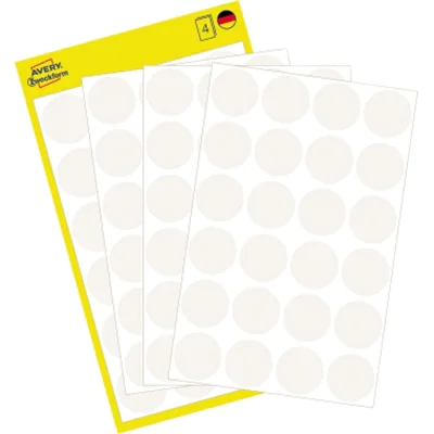 Avery Zweckform Markierungspunkt 3170 18mm weiß 96 St./Pack.