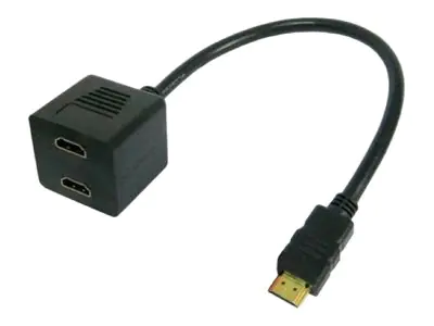 Techly Video Splitter Cable HDMI M to 2 x HDMI F - Video-/Audio-Splitter - 2 x HDMI - Desktop
