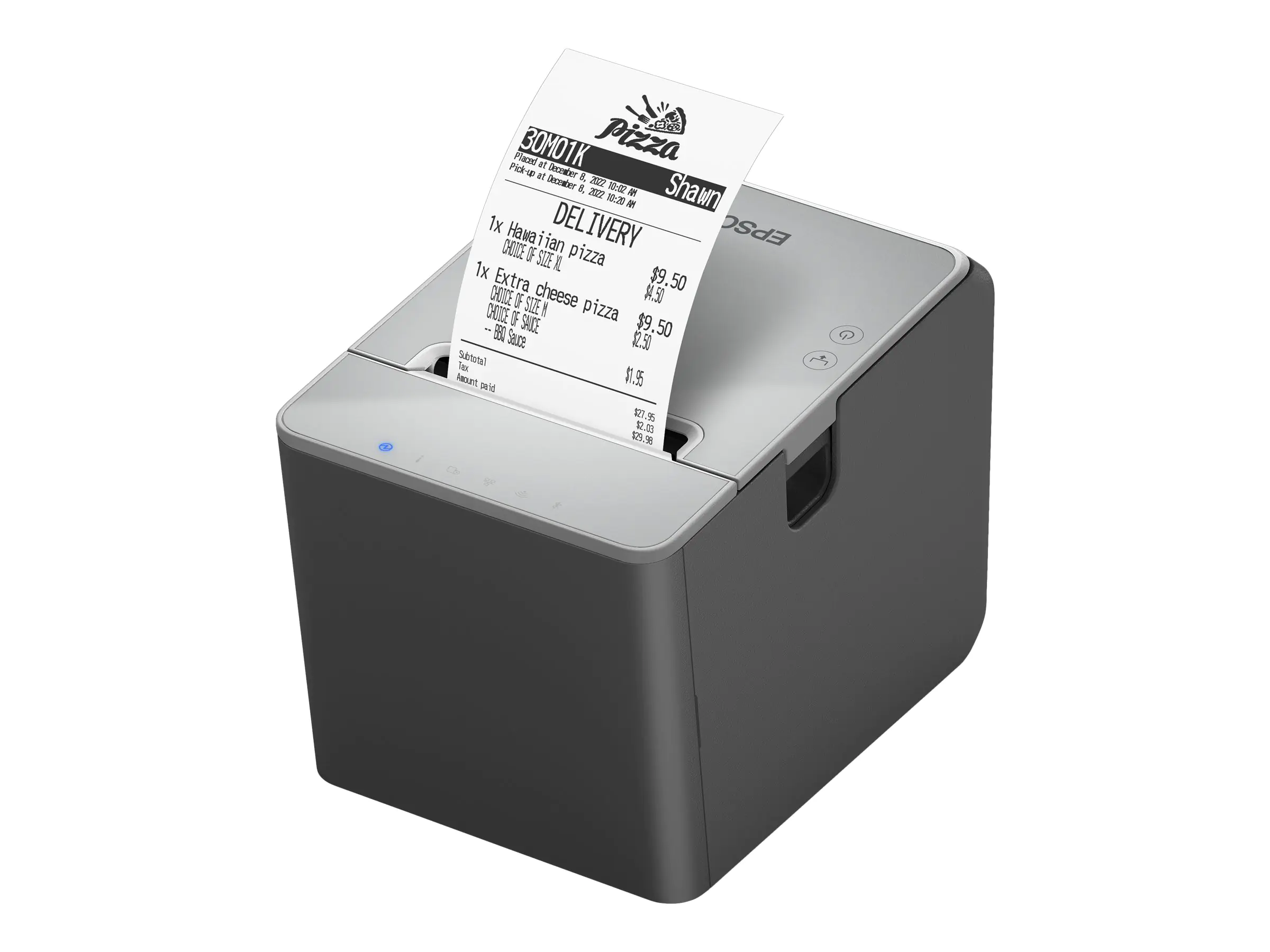 Epson TM L100 (121) - Belegdrucker - Thermozeile - 8 cm Rolle - 203 x 203 dpi - bis zu 170 mm/Sek. - USB 2.0, USB 2.0-Host, Gigabit LAN, Bluetooth - Schwarz