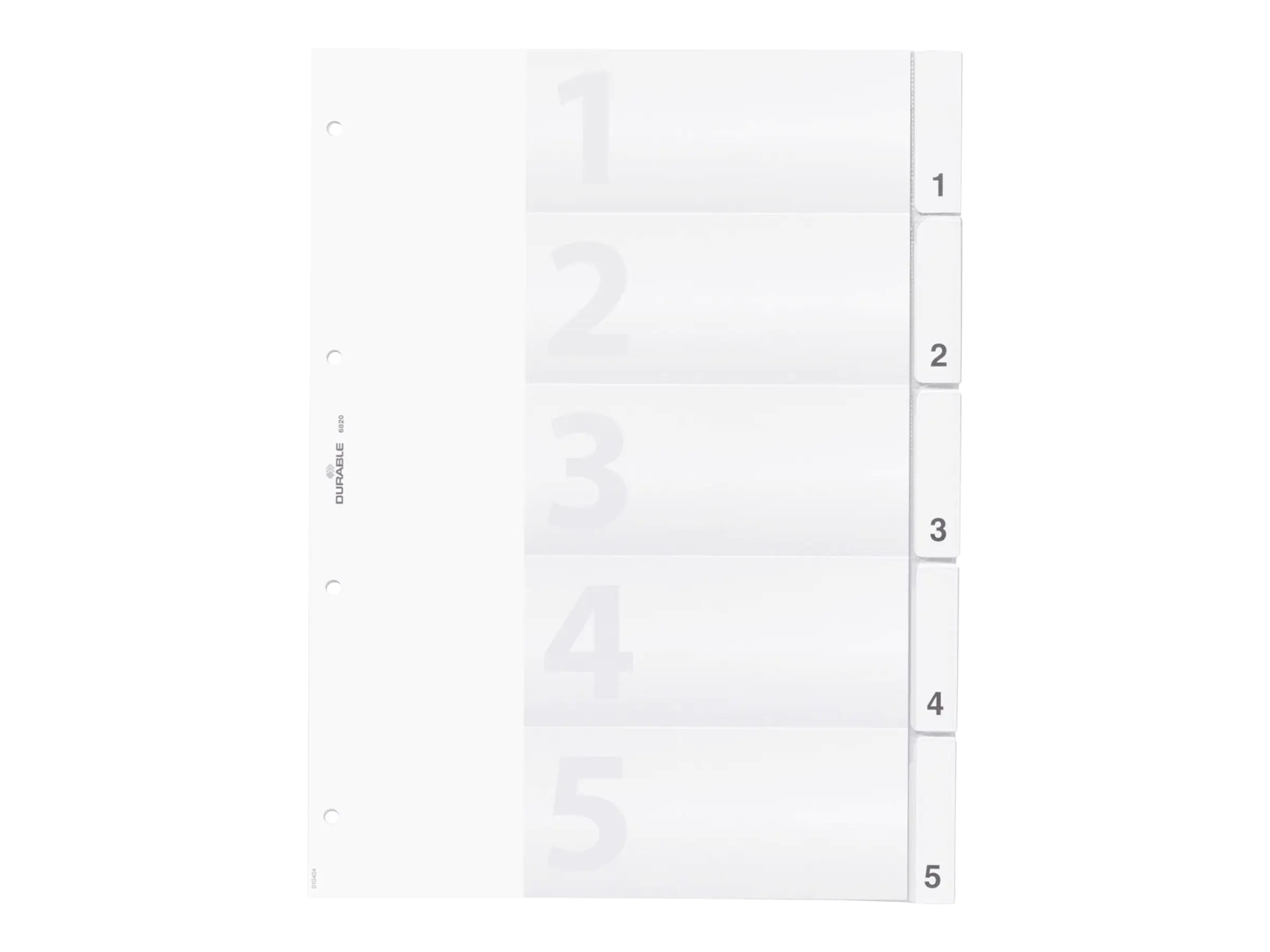 DURABLE Register 682019 DIN A4 5teilig umschweißte Taben