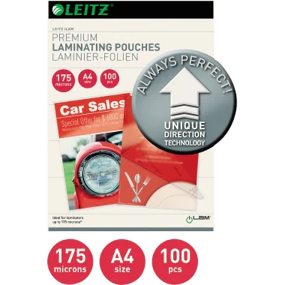 Leitz Laminierfolie A4 UDT 74830000 175mic glasklar 100 St./Pack.