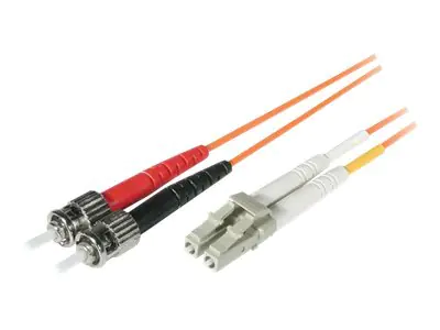 C2G Low-Smoke Zero-Halogen - Patch-Kabel - LC Multi-Mode (M) zu ST multi-mode (M) - 7 m - Glasfaser - 62,5/125 Mikrometer - orange