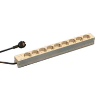 Schroff - Steckdosenleiste (Rack - einbaufähig) - Wechselstrom 230 V - Eingabe, Eingang French / UTE - Ausgangsanschlüsse: 9 (CEE 7/3) - 1U - 48.3 cm (19") - 2 m - RAL 7035