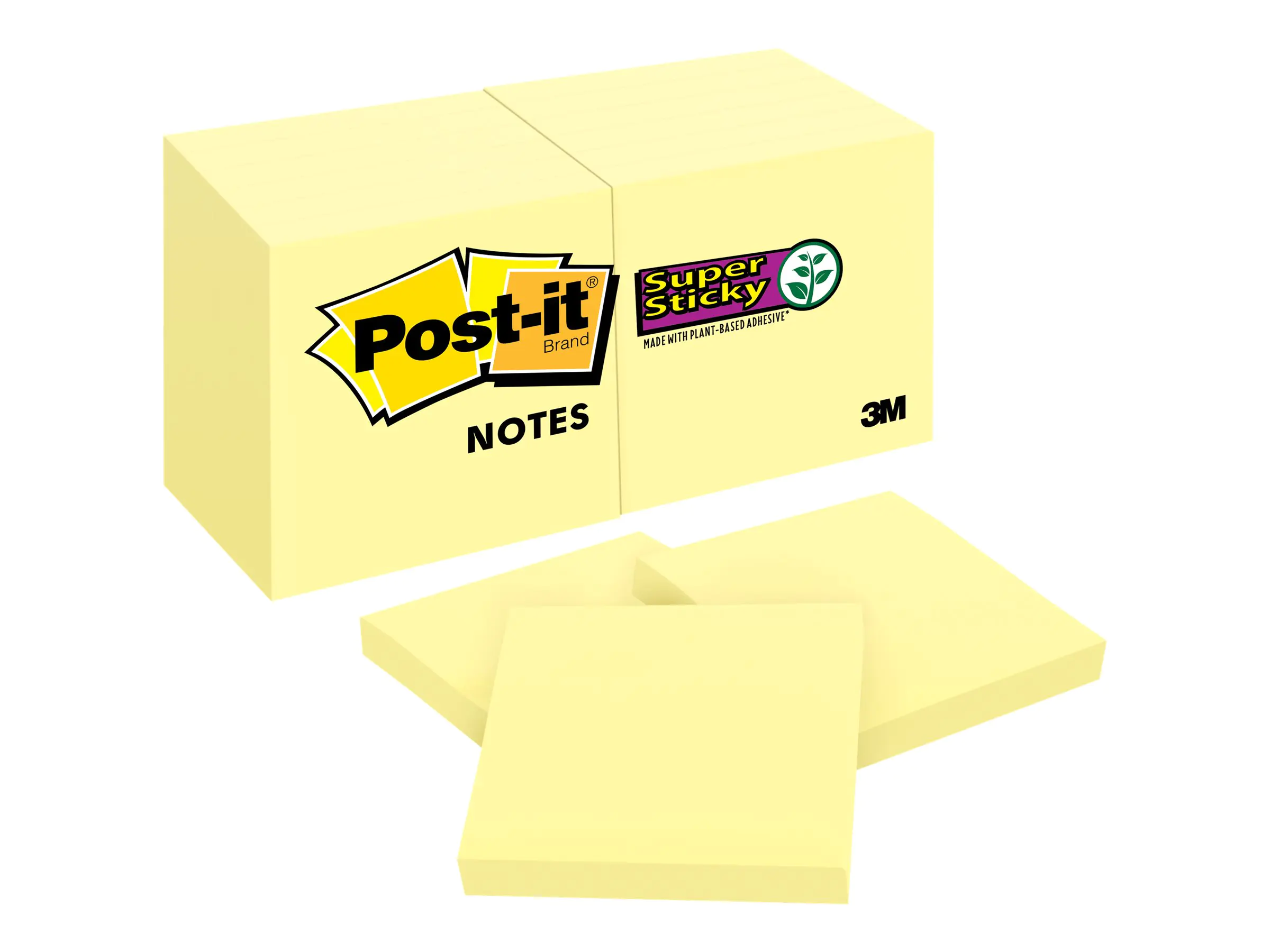 3M Post-it Super Sticky 622-12SSCY - Notizen - 50.8 x 50.8 mm - 1080 Blatt (12 x 90)