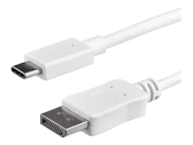 StarTech 1m USB C auf DisplayPort Kabel - USB C Kabel - 4K 60Hz - Weiß - USB Typ C auf DP Kabel - CDP2DPMM1MW - Externer Videoadapter - STM32F072CBU6 - USB-C - DisplayPort - weiß