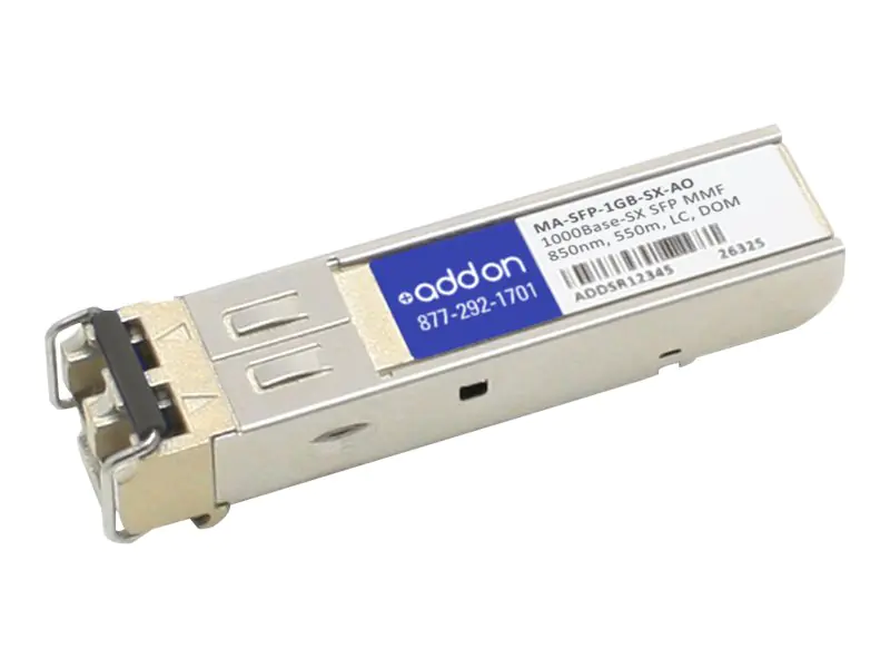 AddOn - SFP (Mini-GBIC)-Transceiver-Modul (gleichwertig mit: Meraki MA-SFP-1GB-SX) - GigE - 1000Base-SX - LC Multi-Mode - bis zu 550 m - 850 nm - für Cisco Meraki MX100, MX400, MX600, MX80; Cloud Managed Ethernet Aggregation Switch MS420
