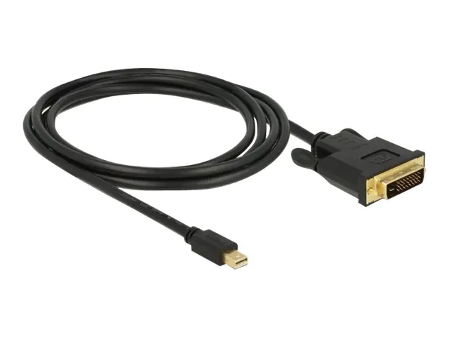 DeLOCK - Videokabel - Single Link - Mini DisplayPort (M) bis DVI-D (M) - DisplayPort 1.1 - 2 m - passiv, Daumenschrauben - Schwarz