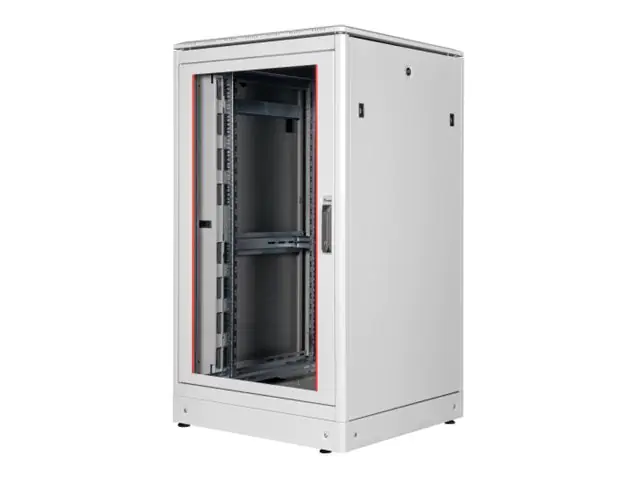 Equip Dynamic Flex Line - Schrank Netzwerkschrank - 800x800 mm, with glass door, removable and lockable panels, assembled - freistehend - Hellgrau, RAL 7035 - 26U - 48.3 cm (19") EDF-26-8080-G-HJAA