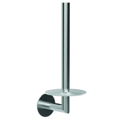 ovimar WC-Rollenhalter Skodsbol 13,5 x 5 x 28,5 cm (B x H x T) 2 Rollen Edelstahl, gebürstet/Glas silber