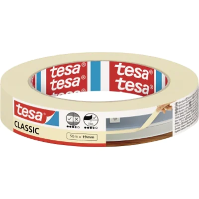 tesa® Kreppband CLASSIC Innenbereich 19 mm x 50 m (B x L) Papier beige
