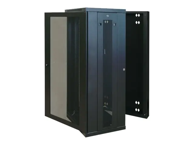 Tripp Eaton Tripp Lite Series 26U Wall Mount Rack Enclosure Server Cabinet Hinged w/ Door & Sides - Schrank Netzwerkschrank - geeignet für Wandmontage - Schwarz - 26U - 48.3 cm (19") SRW26US