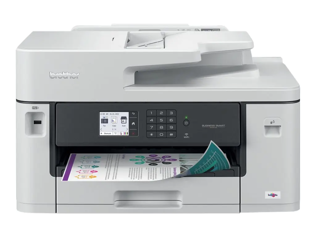 Brother MFC-J5345DW - Multifunktionsdrucker - Farbe - Tintenstrahl - A3/Ledger (Medien) - bis zu 25 Seiten/Min. (Kopieren) - bis zu 28 Seiten/Min. (Drucken) - 250 Blatt - 14.4 Kbps - USB 2.0, LAN, Wi-Fi(n)