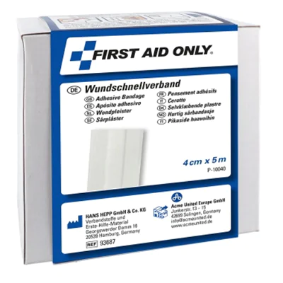 FIRST AID ONLY Wundpflaster 4 cm x 5 m (B x L) weiß