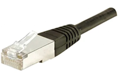 exertis Connect - Patch-Kabel - RJ-45 (M) zu RJ-45 (M) - 1 m - abgeschirmt F/UTP - CAT 6 - IEEE 802.3bz - Innen - Schwarz