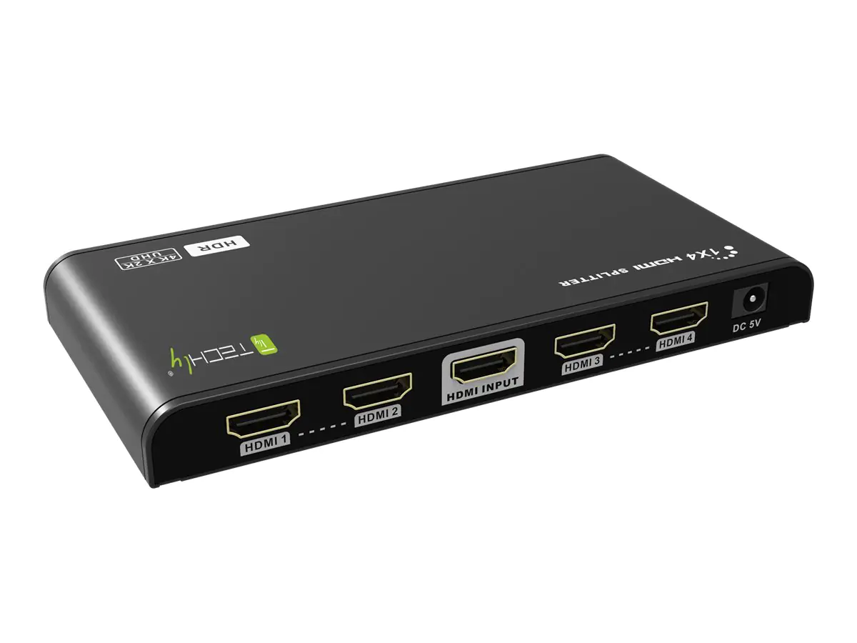 TECHly HDMI2.0 Splitter 4K 4 ways HDR - Video-/Audio-Splitter - 4 x HDMI - Desktop