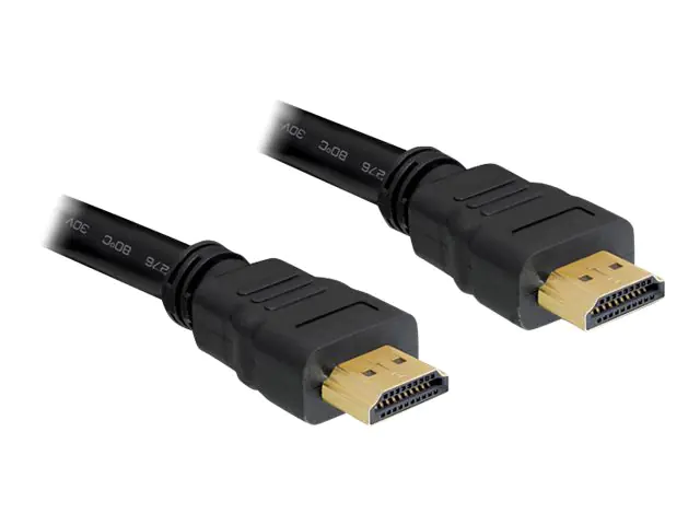 Delock High Speed HDMI with Ethernet - HDMI-Kabel mit Ethernet - HDMI männlich zu HDMI männlich - 20 m - Schwarz
