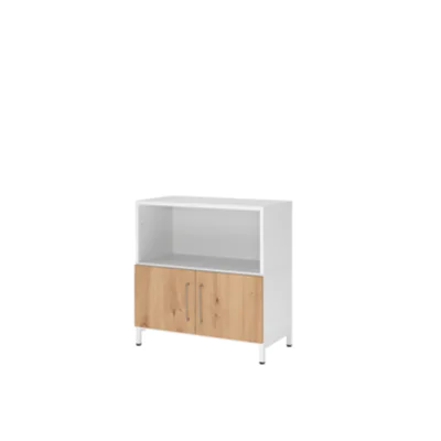 Hammerbacher Regal FlexWall 800 x 828 x 417 mm (B x H x T) 28kg Holz weiß