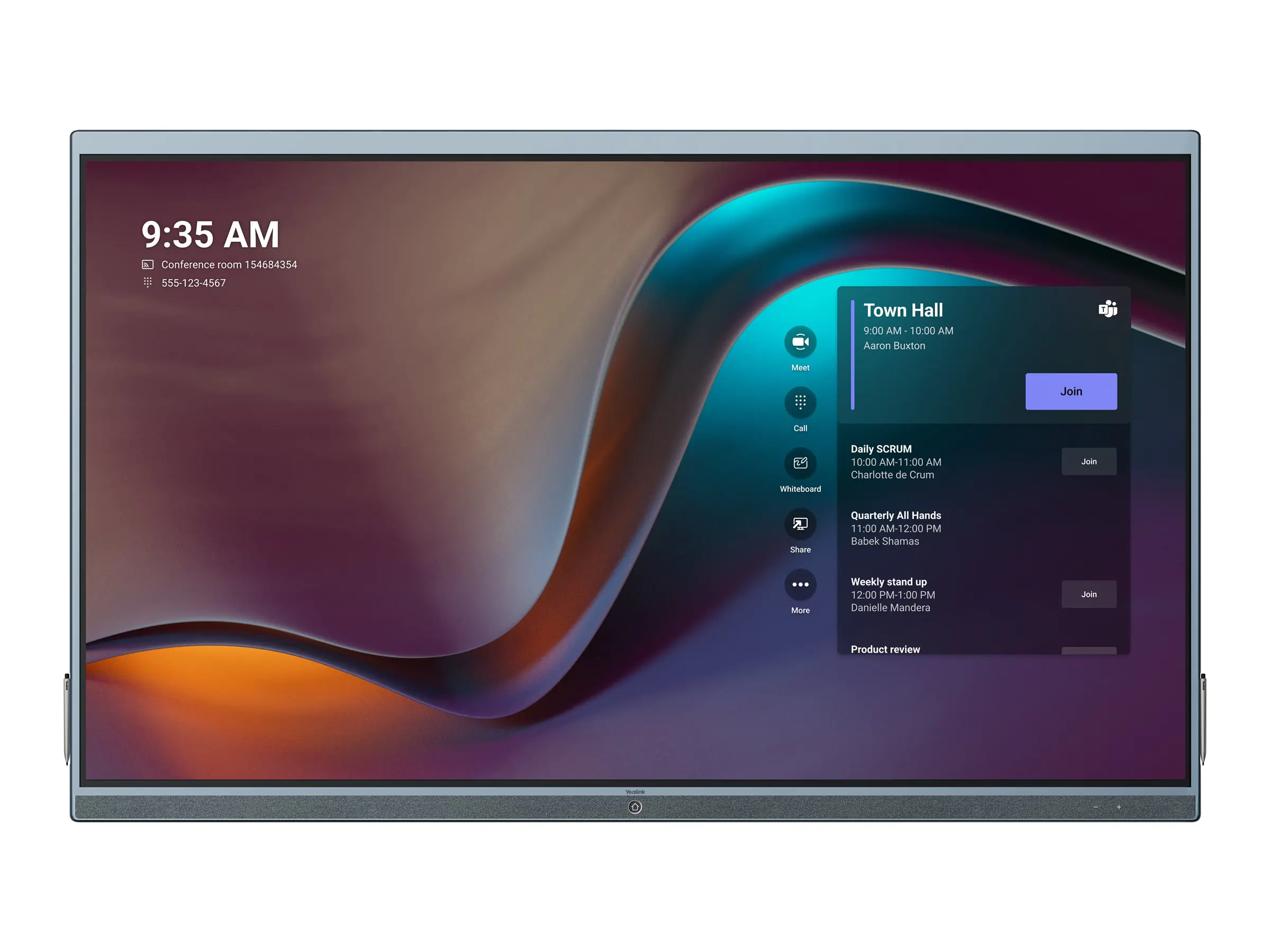 Yealink ETV86 - 218 cm (86") Diagonalklasse LCD-Display mit LED-Hintergrundbeleuchtung - Konferenz - mit Touchscreen (Multi-Touch) 1303015