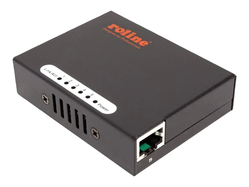 Roline Pocket Fast Ethernet Switch - Switch - unmanaged - 5 x 10/100 - Desktop