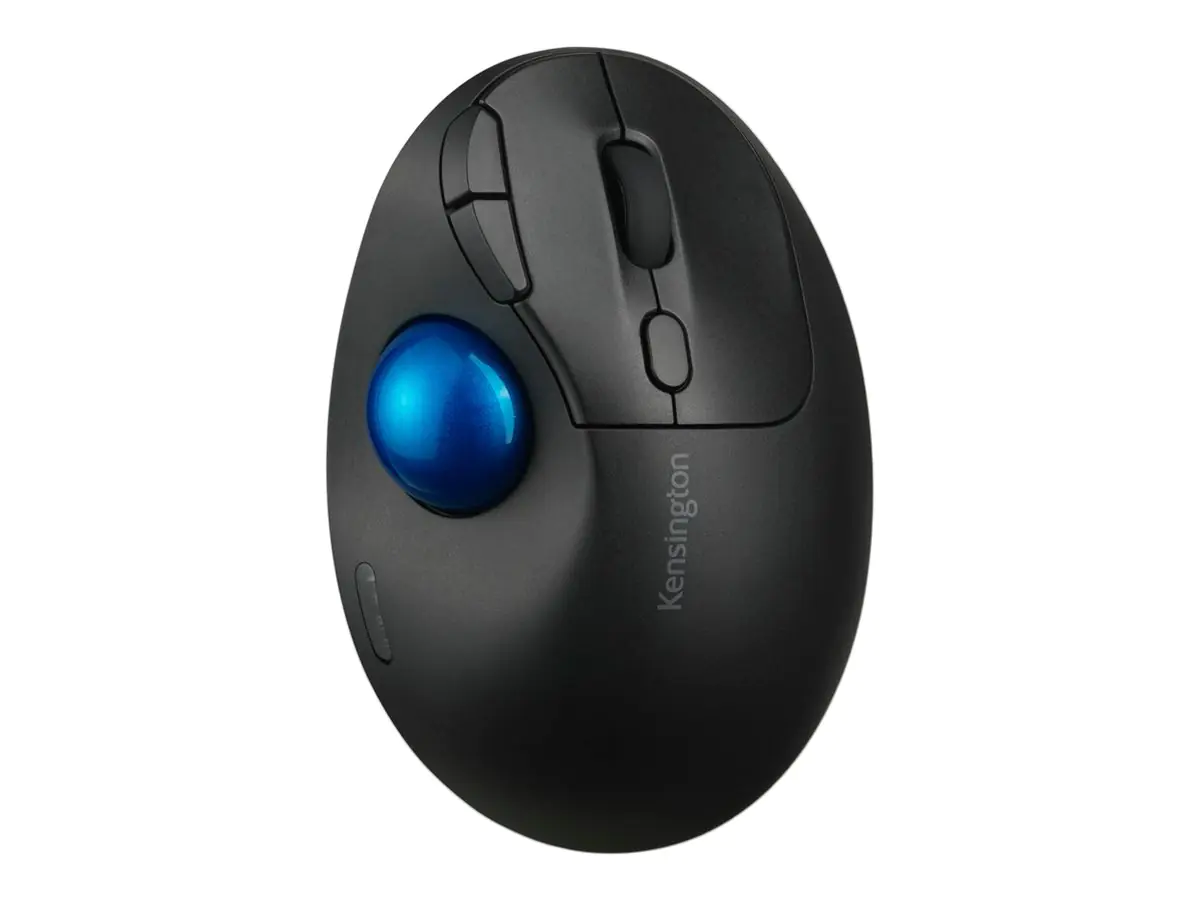 Kensington Pro Fit Ergo TB450 EQ - Trackball - ergonomisch - optisch - 7 Tasten - kabellos - 2.4 GHz, Bluetooth - kabelloser Empfänger (USB)