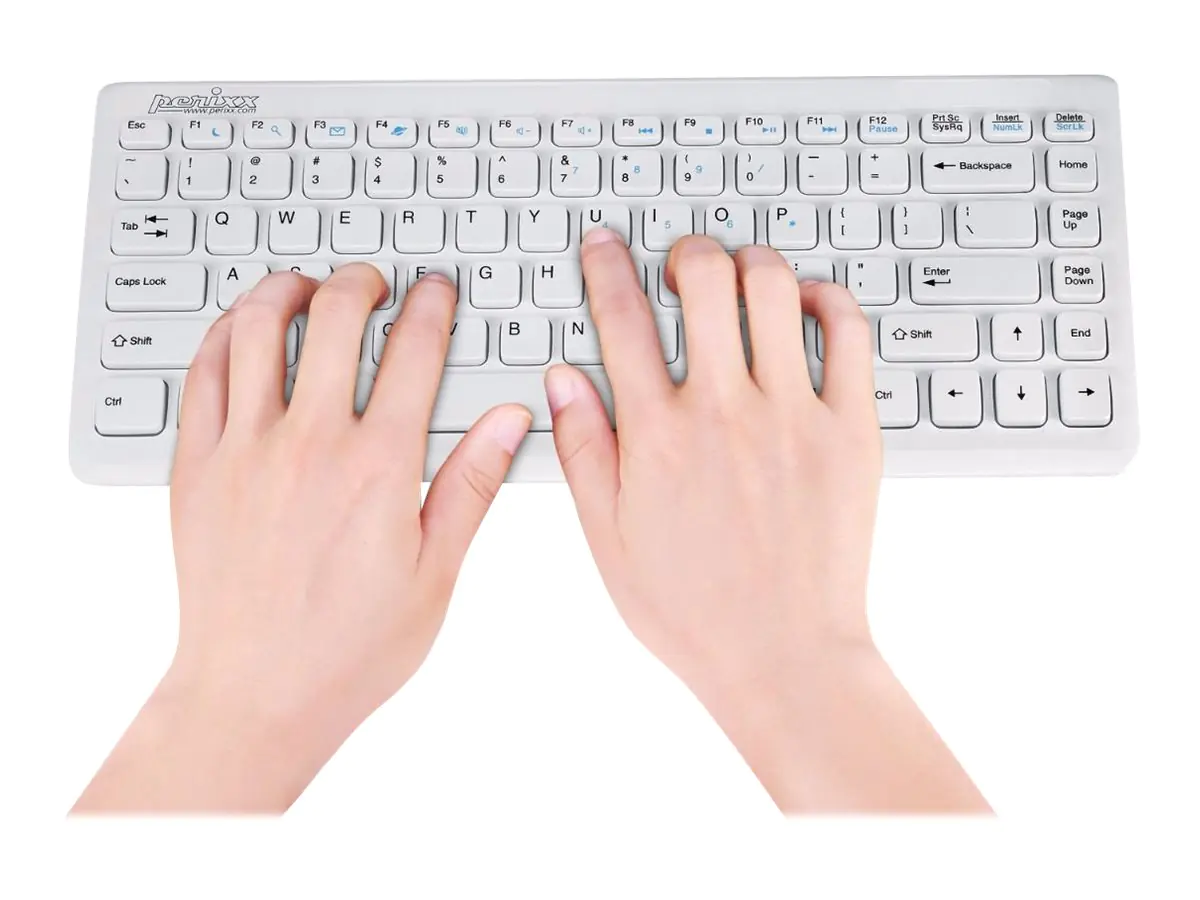 Perixx PERIDUO-707 PLUS - Tastatur-und-Maus-Set - kabellos - 2.4 GHz - weiß